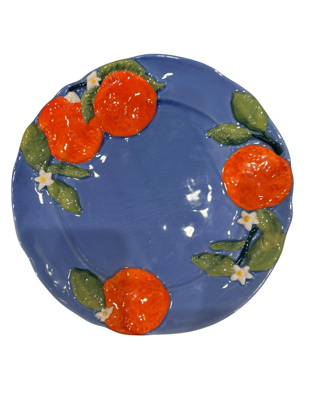 NWT Anthropologie 3D Citrus Orange & Lemon Plates – Set of 2